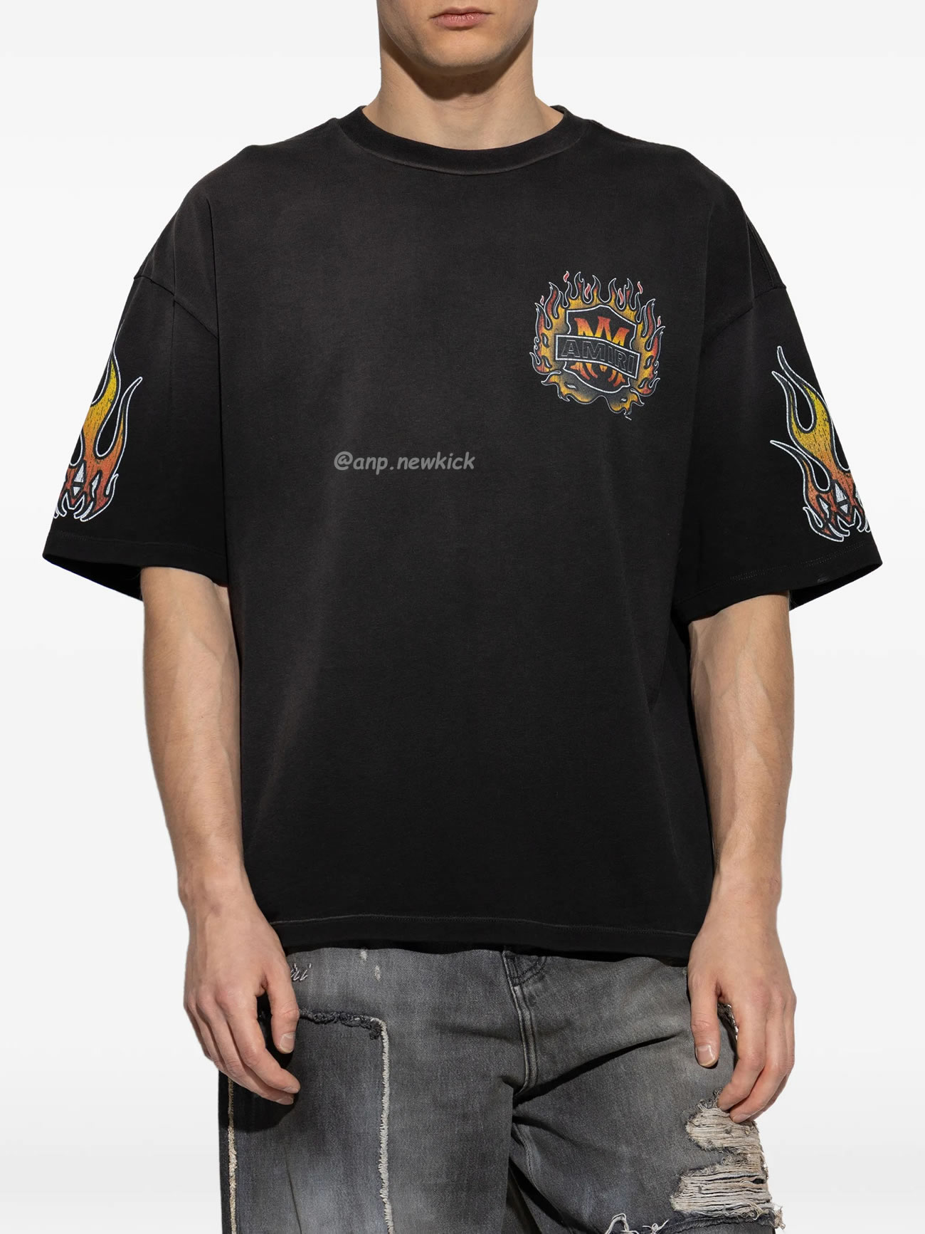 Amiri Flame Graphic T Shirt (3) - www.newkick.vip